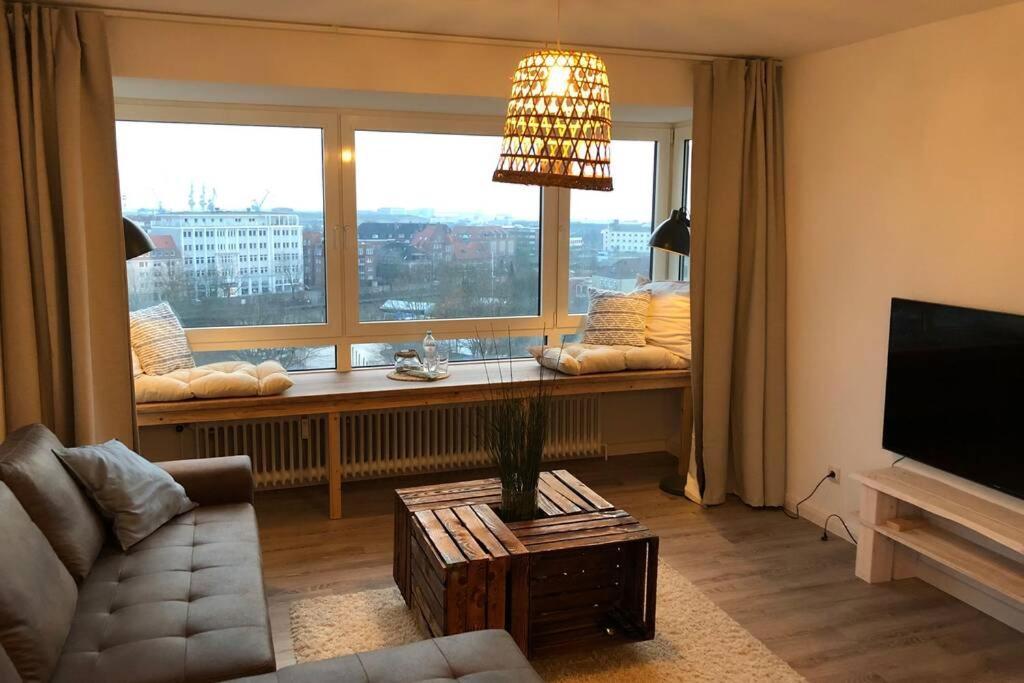 Yachtpanorama Weser Und Yachthafenblick 1 Zi 7Og Bremerhaven Esterno foto